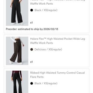 HALARA Black High-Waisted Wide Leg Waffle Pants - SET OF 3